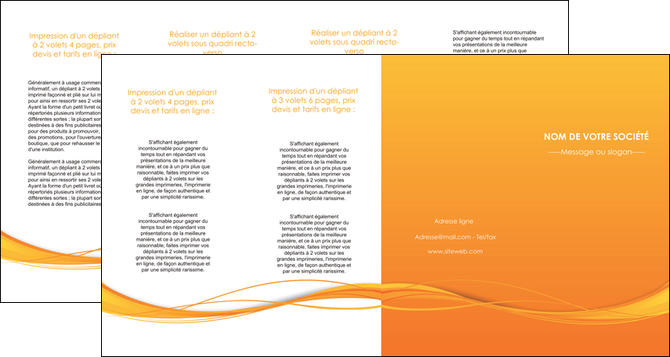 imprimerie depliant 4 volets  8 pages  orange couleur couleurs MLIP70425