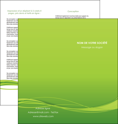 personnaliser modele de depliant 2 volets  4 pages  espaces verts vert vert pastel naturel MIF70459