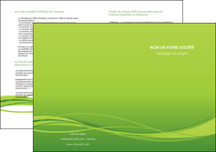 creer modele en ligne depliant 2 volets  4 pages  espaces verts vert vert pastel naturel MIFLU70471