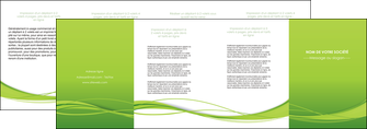 imprimerie depliant 4 volets  8 pages  espaces verts vert vert pastel naturel MLIG70473
