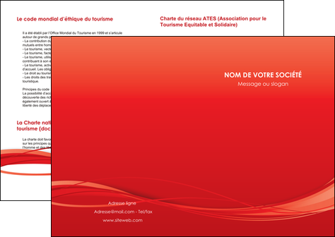 exemple depliant 2 volets  4 pages  rouge couleur couleurs MLIGBE70489