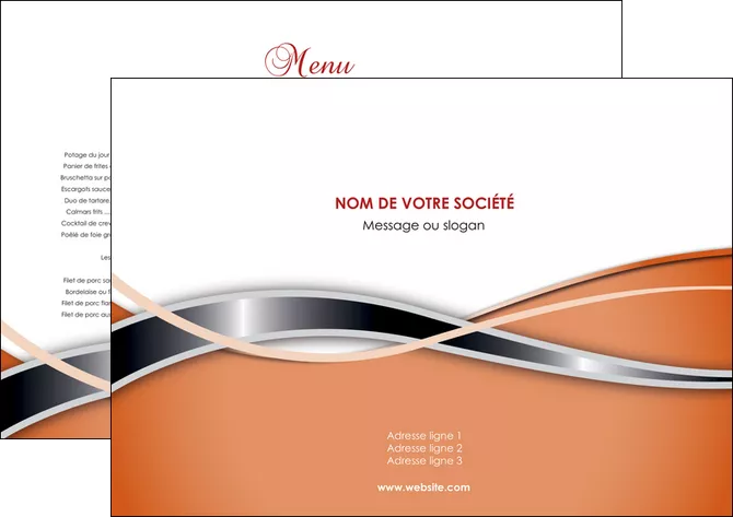 exemple set de table web design orange fond orange gris MLGI71021
