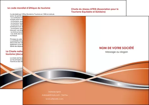 faire modele a imprimer depliant 2 volets  4 pages  web design orange fond orange gris MLGI71027