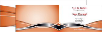 faire modele a imprimer carte de visite web design orange fond orange gris MIDBE71029
