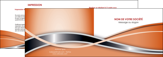 creer modele en ligne depliant 2 volets  4 pages  web design orange fond orange gris MMIF71037