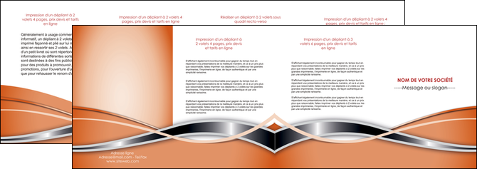 realiser depliant 4 volets  8 pages  web design orange fond orange gris MLGI71063