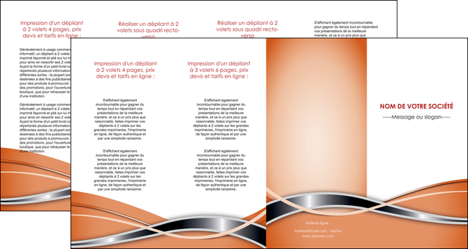 modele depliant 4 volets  8 pages  web design orange fond orange gris MID71067