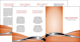 modele depliant 4 volets  8 pages  web design orange fond orange gris MIDBE71067