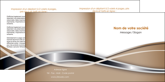 cree depliant 2 volets  4 pages  web design marron fond marron gris MLGI71163