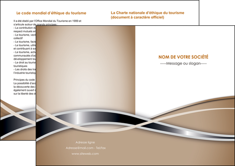 creer modele en ligne depliant 2 volets  4 pages  web design marron fond marron gris MLGI71173