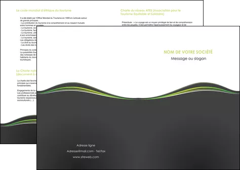exemple depliant 2 volets  4 pages  web design gris gris metallise fond gris metallise MID71507