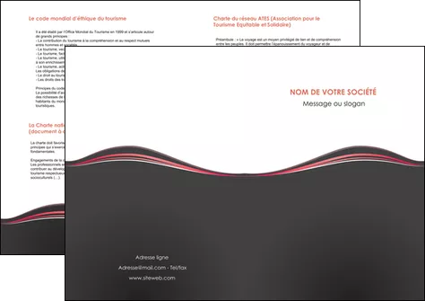 cree depliant 2 volets  4 pages  web design gris gris fonce mat MLIGLU71611