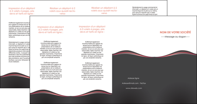 maquette en ligne a personnaliser depliant 4 volets  8 pages  web design gris gris fonce mat MIFBE71617