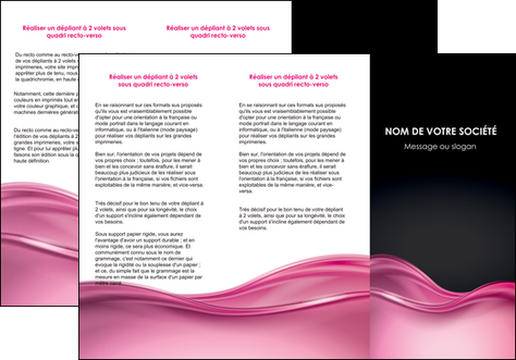 exemple depliant 3 volets  6 pages  metiers de la cuisine rose fond rose tendre MIFBE71869