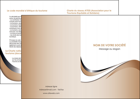 maquette en ligne a personnaliser depliant 2 volets  4 pages  web design marron fond marron noir MLGI72005