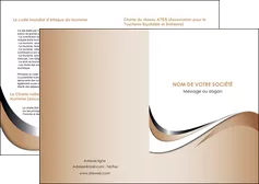 maquette en ligne a personnaliser depliant 2 volets  4 pages  web design marron fond marron noir MLGI72005