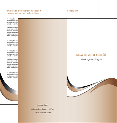 impression depliant 2 volets  4 pages  web design marron fond marron noir MLGI72027