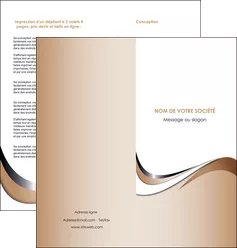 impression depliant 2 volets  4 pages  web design marron fond marron noir MLGI72027