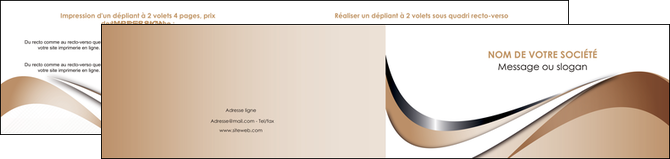 imprimerie depliant 2 volets  4 pages  web design marron fond marron noir MLGI72035