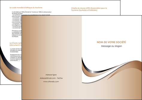 creer modele en ligne depliant 2 volets  4 pages  web design marron fond marron noir MLGI72039