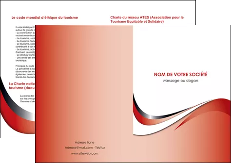 creer modele en ligne depliant 2 volets  4 pages  web design rouge fond rouge couleur chaude MIFBE72109