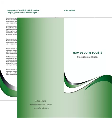 impression depliant 2 volets  4 pages  web design fond vert abstrait abstraction MLGI72183