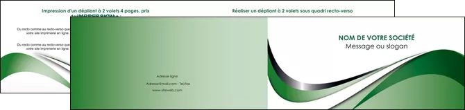 modele en ligne depliant 2 volets  4 pages  web design fond vert abstrait abstraction MLGI72191