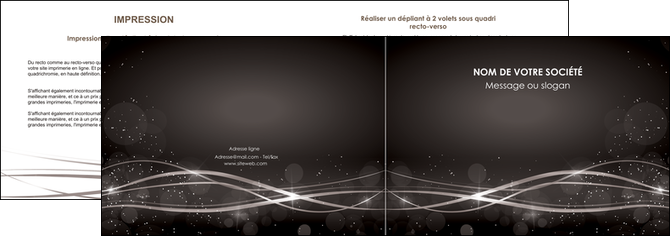 modele depliant 2 volets  4 pages  abstrait abstraction design MIDBE72297