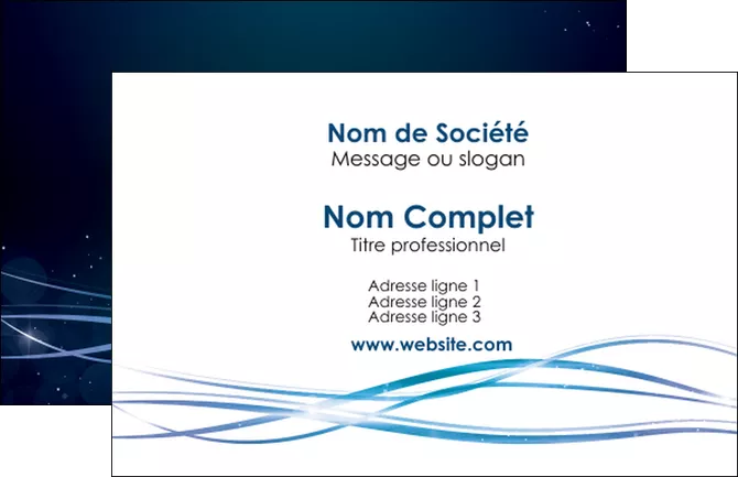 creation graphique en ligne carte de visite fond  bleu couleurs froides structure en bleu MIFCH72331