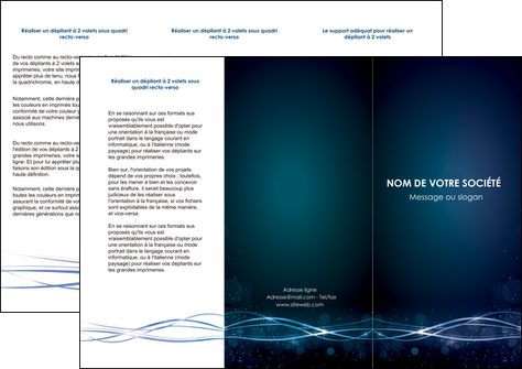 imprimer depliant 3 volets  6 pages  fond  bleu couleurs froides structure en bleu MIFCH72357