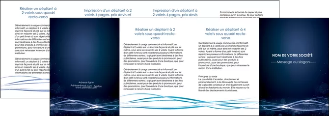 exemple depliant 4 volets  8 pages  fond  bleu couleurs froides structure en bleu MIFCH72381