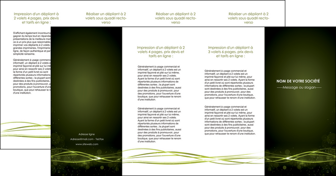 personnaliser maquette depliant 4 volets  8 pages  fond vert structure en vert abstrait MLGI72431