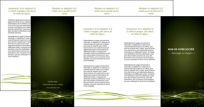 personnaliser maquette depliant 4 volets  8 pages  fond vert structure en vert abstrait MLGI72431