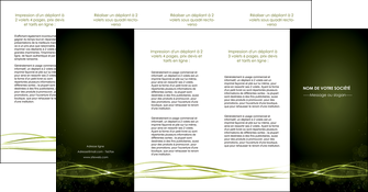 personnaliser maquette depliant 4 volets  8 pages  fond vert structure en vert abstrait MIFBE72431
