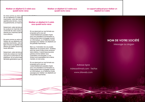 faire depliant 3 volets  6 pages  rose rose fushia couleur MLIGBE72461