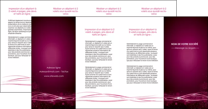 personnaliser modele de depliant 4 volets  8 pages  rose rose fushia couleur MLIGLU72483