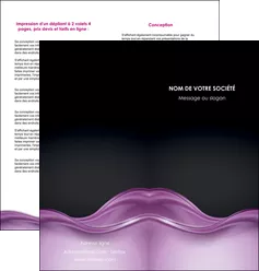 realiser depliant 2 volets  4 pages  web design violet fond violet couleur MLGI72531
