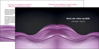 cree depliant 2 volets  4 pages  web design violet fond violet couleur MLGI72533