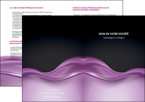 creation graphique en ligne depliant 2 volets  4 pages  web design violet fond violet couleur MLGI72543