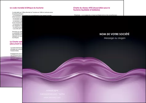 creation graphique en ligne depliant 2 volets  4 pages  web design violet fond violet couleur MLGI72543