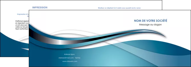 imprimerie depliant 2 volets  4 pages  web design bleu fond bleu couleurs froides MLGI72793