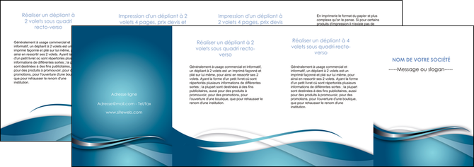 personnaliser maquette depliant 4 volets  8 pages  web design bleu fond bleu couleurs froides MLIP72827
