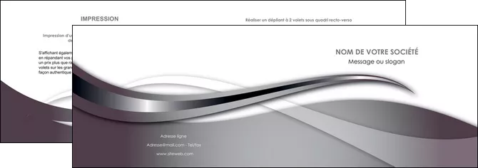 maquette en ligne a personnaliser depliant 2 volets  4 pages  web design gris fond gris noir MLGI72967