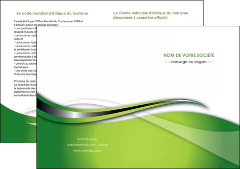 faire modele a imprimer depliant 2 volets  4 pages  web design vert fond vert verte MLGI73095