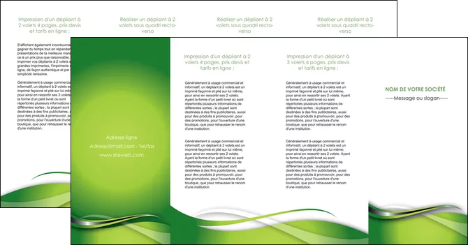 personnaliser maquette depliant 4 volets  8 pages  web design vert fond vert verte MLGI73103