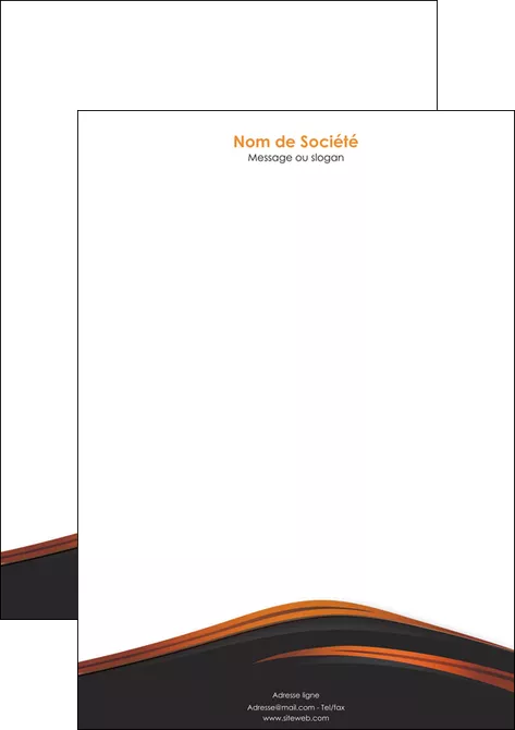 imprimerie tete de lettre web design gris fond gris orange MLGI73611