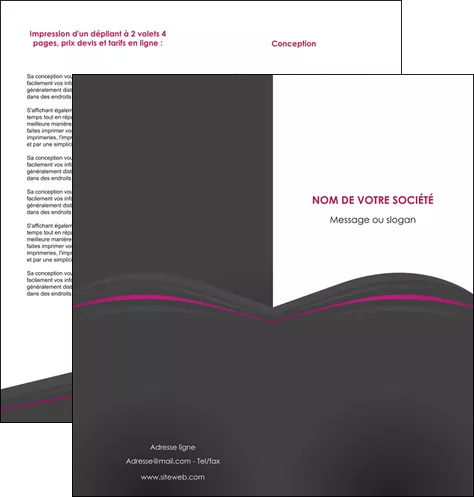 modele en ligne depliant 2 volets  4 pages  reseaux texture contexture structure MLIGLU73665