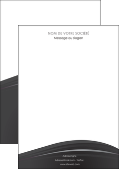 modele en ligne flyers restaurant menu noir blanc MIF74001
