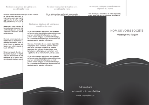 personnaliser modele de depliant 3 volets  6 pages  restaurant menu noir blanc MIDLU74025