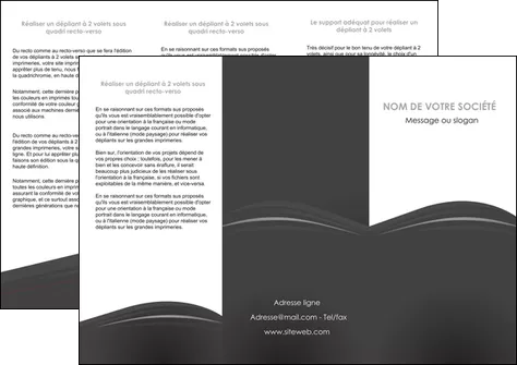 personnaliser modele de depliant 3 volets  6 pages  restaurant menu noir blanc MID74025